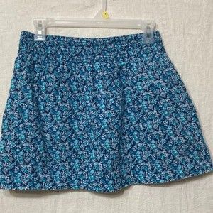 Blue Flower A Line Mini Skirt Size Medium Aeropostale